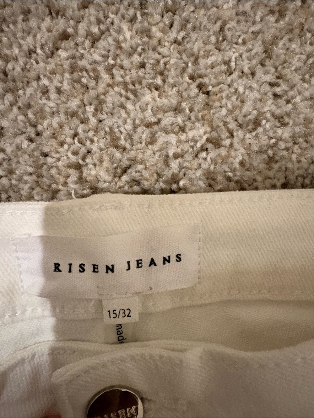 Risen Jeans Women's White Boyfriend Jeans